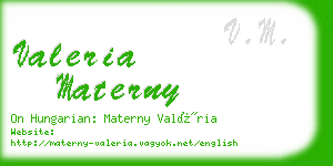 valeria materny business card